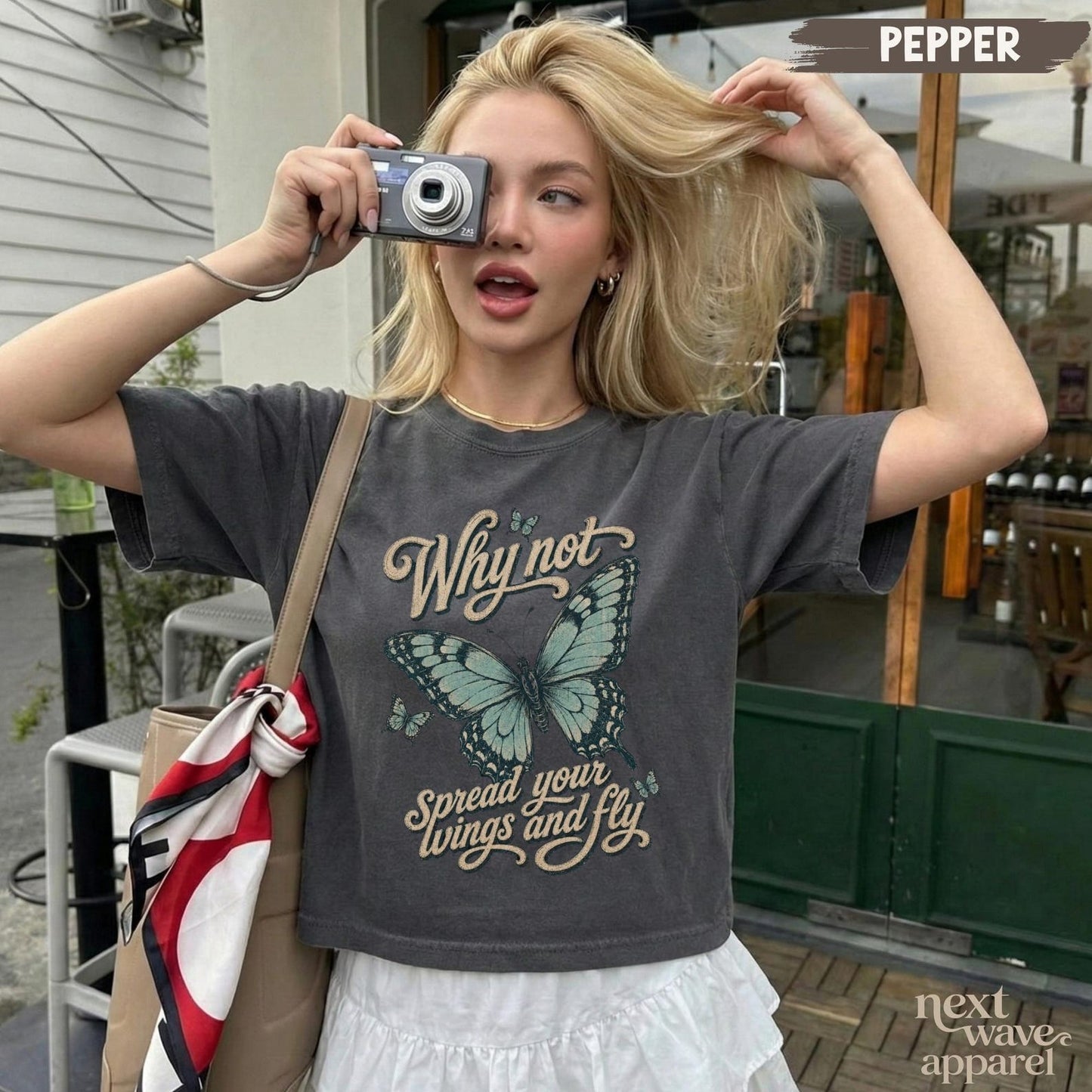 Vintage Inspirational Cropped T-Shirt